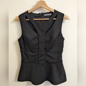 4/$20 Suzy Shier Black Peplum Top (size S)